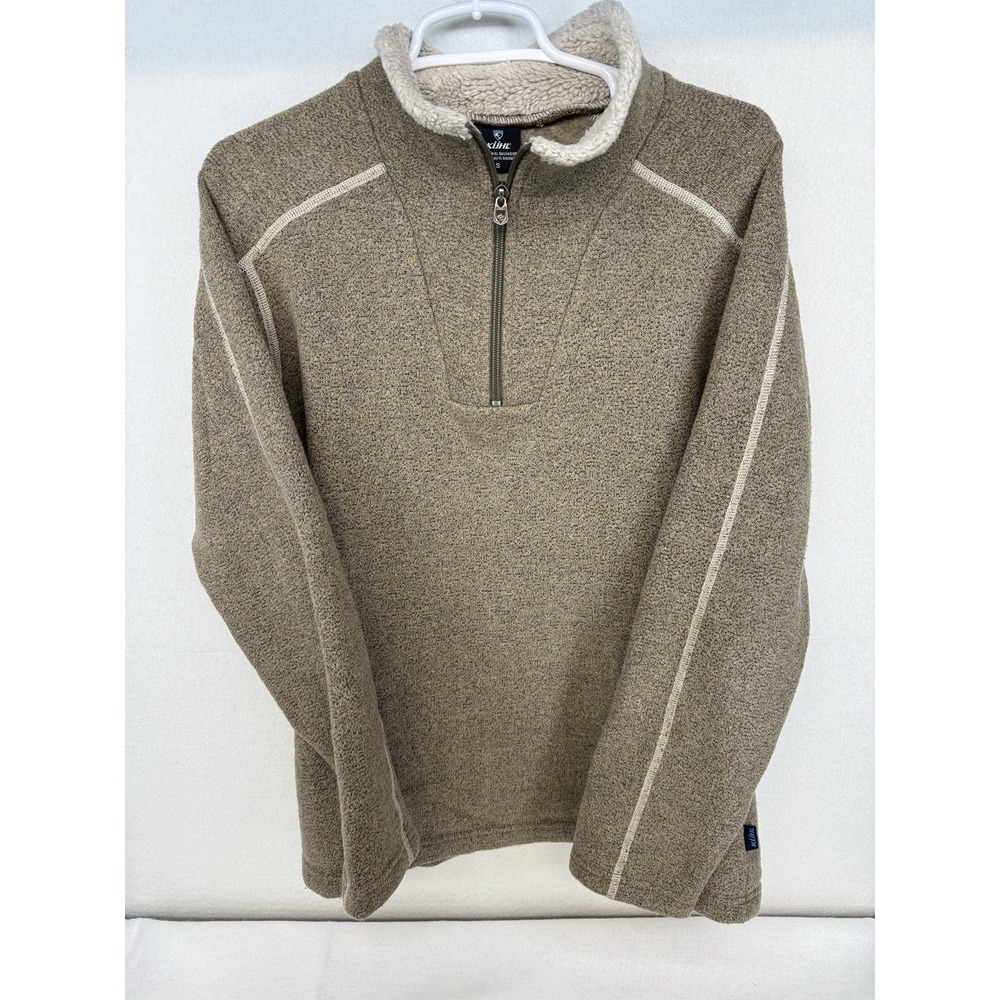 Kühl Men's Oatmeal Alfpaca Europa‎ Fleece 1/4 Zip Size Small EUC